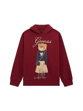 GUESS | Mädchen Kapuzensweater - Hoodie | dunkelrot